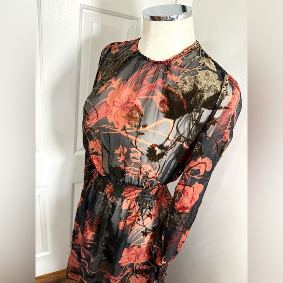 Zara Devore Chiffon Velvet Dress - Picture 6 of 6